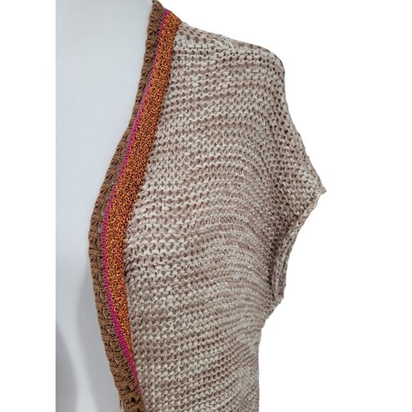 Chico's Women's Multicolor Knit Open Front Cardigan Sweater Vest Size 3 (XL 16) - Picture 3 of 9